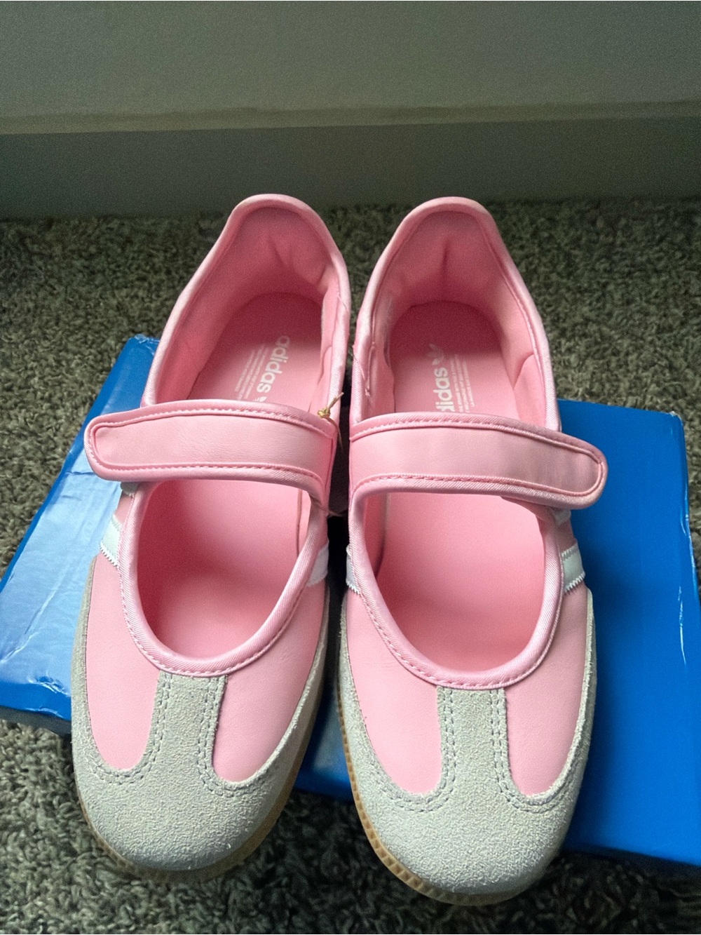 Adidas Pink Mary Jane Athletic Shoes